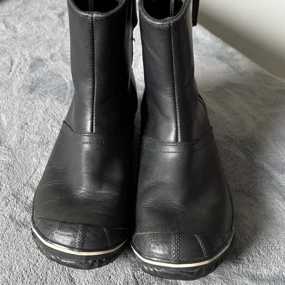 Sorel Black Leather slimboot boots 8.5 - Picture 8 of 11